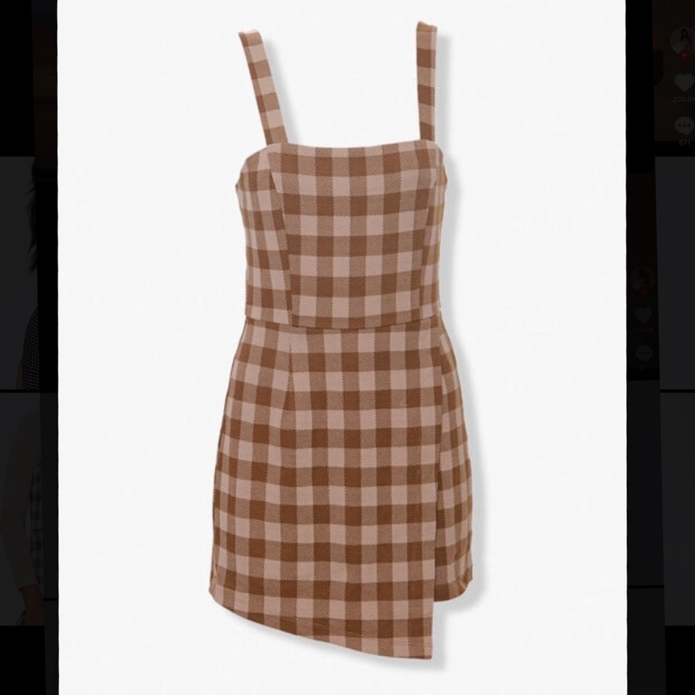 Plaid Skort Romper